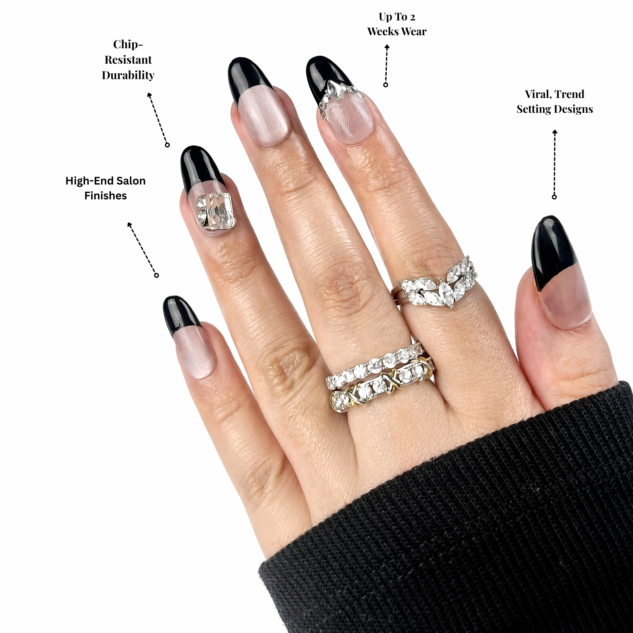 Icy Opal press-on nails high-end salon finish — sheer opal nail design — Ayna.B