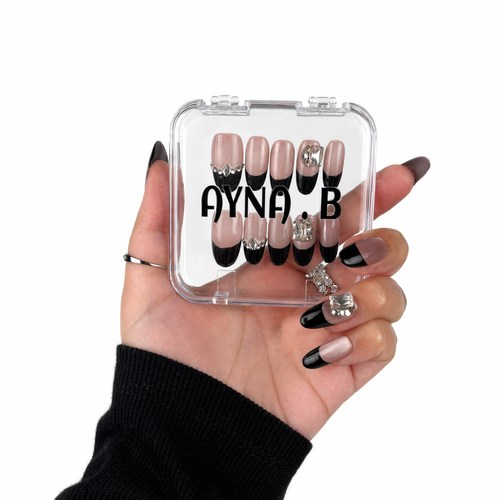 Icy Opal luxury nail set — ethereal opal glossy design — Ayna.B UAE