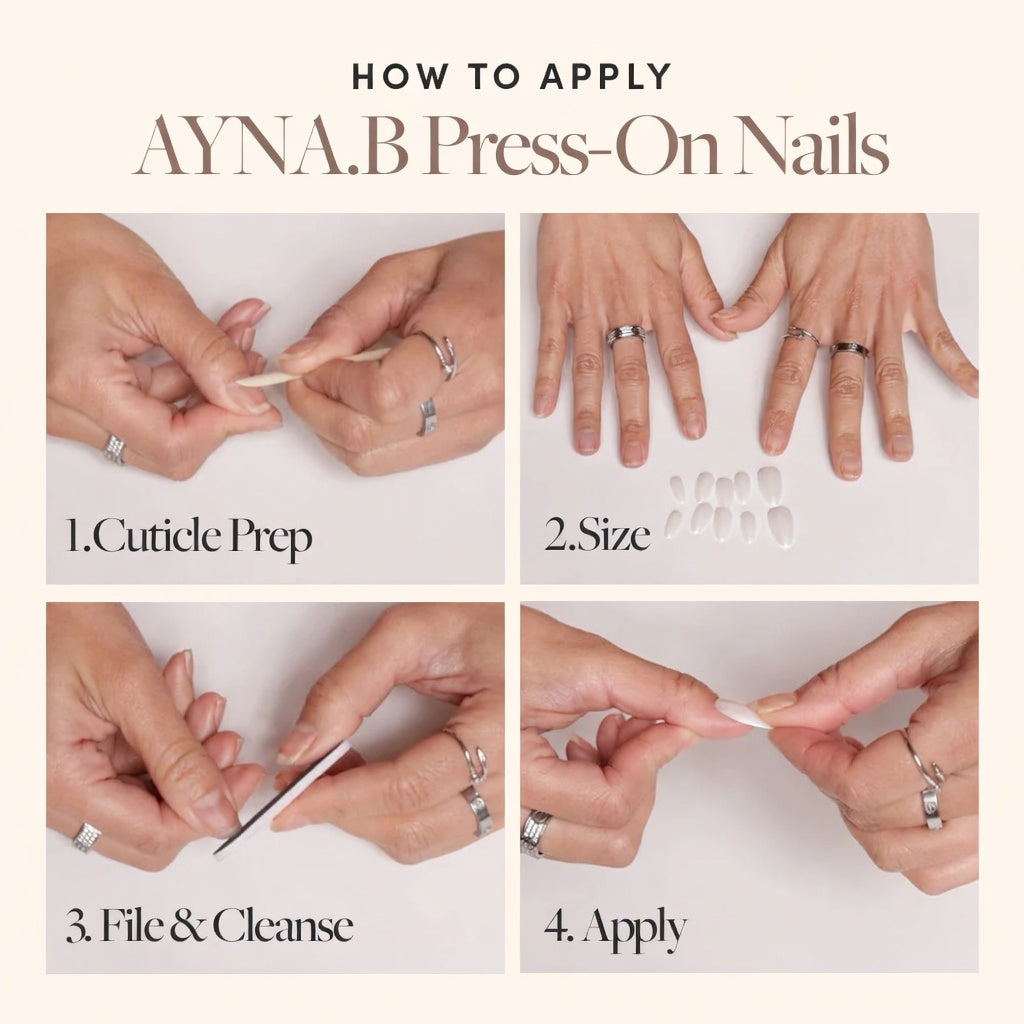 Woman wearing Olive Green press-on nails — earthy luxury nails — Dubai UAE Ayna.B